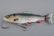 Силиконовая приманка Savage Gear 4D Line Thru Pulsetail Trout 16см 51гр Green Silver 73993