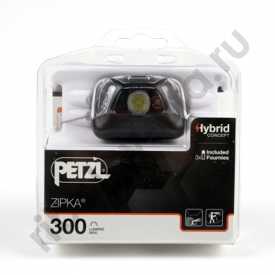 Фонарь налобный Petzl Zipka черный 2019