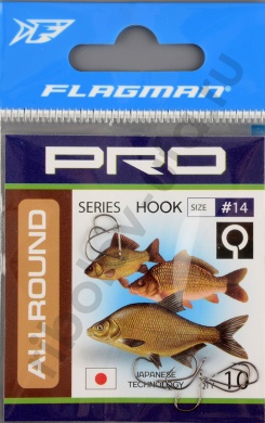 Одинарные крючки Flagman Pro Allround №14 (10шт/уп)