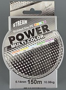 Шнур плетёный Stream Power Multicolor 150м, 0.12мм 309-120