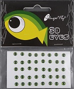 Глазки 3D Eyes 4mm 40pcs Green(1/2)