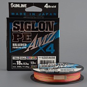 Шнур плетёный Sunline Siglon AMZ PEx4 150m Multicolor #1.5/ 18Lb