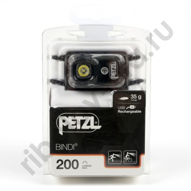 Фонарь налобный Petzl Bindi черный