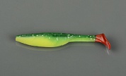 Силиконовая приманка Allvega  Belly Dance Shad 7см  3,5гр. (7 шт) цвет salad green silver flake RT