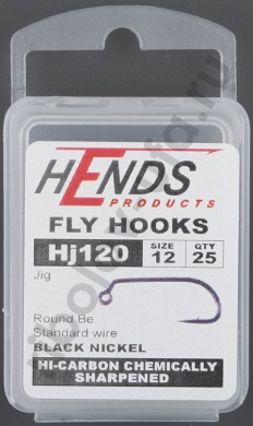 Крючки Hends 120 Jig Black Nickel #12 (25шт/уп)