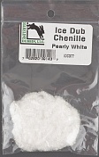 Синель Hareline блестящая Ice Dub Chenille #377 Pearly White Idc377