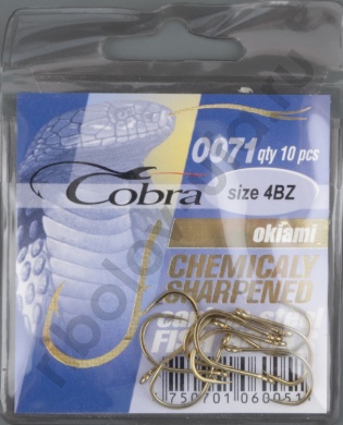 Одинарные крючки Cobra OKIAMI сер.0071 разм.004