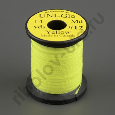 Плоский люрекс Uni Glo 14 y. Yellow #12