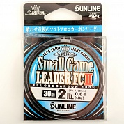 Леска флюорокарбон Sunline Small Game Leader FCII 30m Clear, 0.128мм 1.0kg/2lb