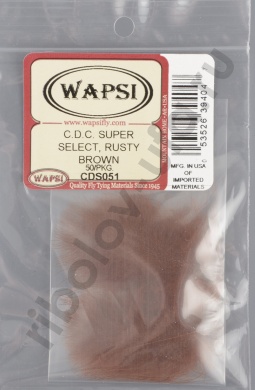 Перья отборные Wapsi CDC  Super Select Rusty Brown CDS051