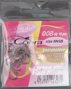 Одинарные крючки Cobra PASTEHOLDER сер.008 разм.006