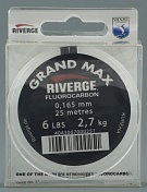 Поводковый материал GRAND MAX (флюорокарбон) 0,128 мм Fluorocarbon 1,7 kg, 25 m