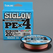 Шнур плетёный Sunline Siglon PEx4 150m Multicolor #1.2/ 20lb