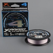 Шнур плетёный Ygk X-Braid Upgrade X4 150m #0.25/5 lb бело-розовый