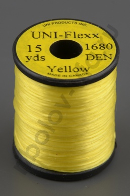 Нить эластичн.резиновая Uni Flexx, 15y Yellow spooled