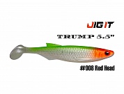 Силиконовая приманка Jig It Trump 5.5in, 14см 17гр цв. 008 кальмар (3шт/уп)