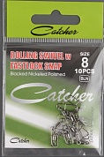 Вертлюжок с карабином Catcher Rolling Swivel w Fastlock Snap # 8