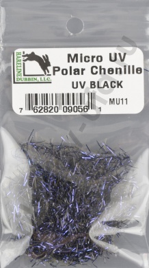 Синель Hareline UV Polar Chenille Micro #11 UV Black