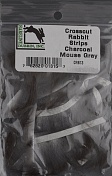 Полоски меха кролика HARELINE Crosscut Rabbit Strips CHARCOAL-MOUSE GRAY