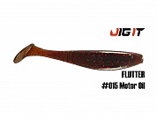 Силиконовая приманка Jig It Flutter 4,4in, 11см 7,8гр цв. 015 кальмар (5шт/уп)