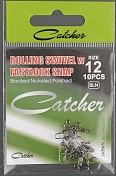 Вертлюжок с карабином Catcher Rolling Swivel w Fastlock Snap # 12