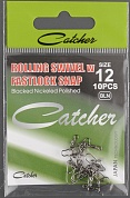 Вертлюжок с карабином Catcher Rolling Swivel w Fastlock Snap # 12