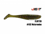 Силиконовая приманка Jig It Flutter 4,4in, 11см 7,8гр цв. 012 кальмар (5шт/уп)