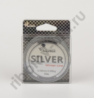 Леска Allvega Silver 50м 0,22мм 6,28кг серебристая