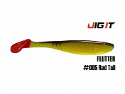 Силиконовая приманка Jig It Flutter 4,4in, 11см 7,8гр цв. 005 кальмар (5шт/уп)