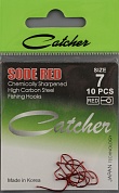 Одинарные крючки Catcher Sode Red № 7