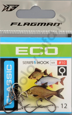 Одинарные крючки Flagman Classic 1 №10 (12шт/уп)