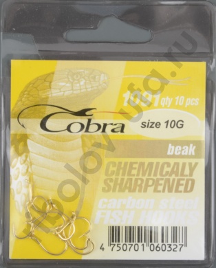 Одинарные крючки Cobra BEAK сер.1091G разм.010