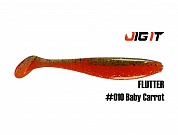 Силиконовая приманка Jig It Flutter 4,4in, 11см 7,8гр цв. 010 кальмар (5шт/уп)