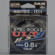 Шнур плетёный Sunline PE EGI ULT HS4 120m #0.8, 6.0kg