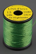 Нить эластичн.резиновая Uni Flexx, 15y Green Highlander, spooled