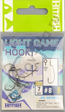 Офсетные крючки Hitfish Light Game hook # 8