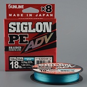 Шнур плетёный Sunline Siglon PEx8 Adv 150m Turquoise Blue #1.5/ 18LB