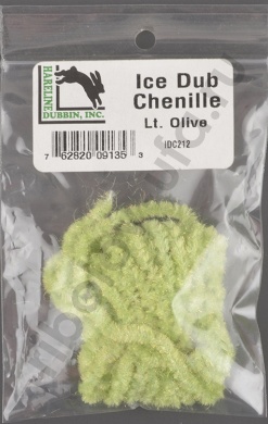 Синель Hareline блестящая Ice Dub Chenille #212 Light Olive Idc212