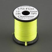 Шелк искуственный Uni Floss Neon 15 y. Chartreuse