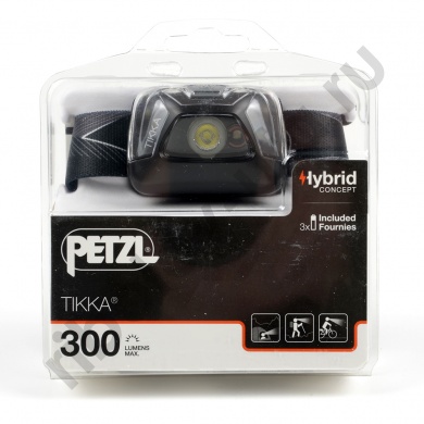 Фонарь налобный Petzl Tikka черный 2019