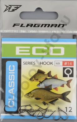 Одинарные крючки Flagman Classic 2 №14 (12шт/уп)