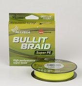 Шнур плетёный Allvega Bullid Braid 0,18мм  135м 12.2кг ярко-желтая