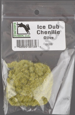 Синель Hareline блестящая Ice Dub Chenille #263 Olive Idc263