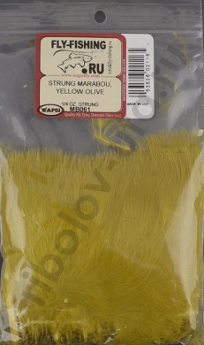 Перья марабу Wapsi Strung Marabou Quills YELLOW OLIVE WP  MB061