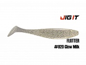 Силиконовая приманка Jig It Flutter 4,4in, 11см 7,8гр цв. 020 кальмар (5шт/уп)