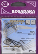 Офсетные крючки Kosadaka Soi BN №3/0 T-0.85 mm L-44 mm