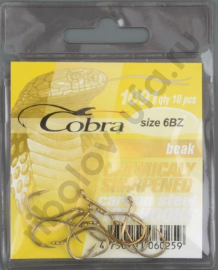 Одинарные крючки Cobra BEAK сер.1091BZ разм.006