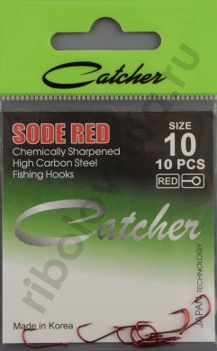 Одинарные крючки Catcher Sode Red № 10