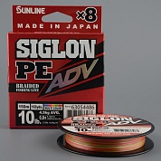 Шнур плетёный Sunline Siglon PEx8 Adv 150m Multicolor #0.8/ 10LB