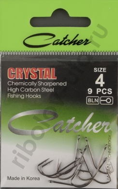 Одинарные крючки Catcher Crystal № 4